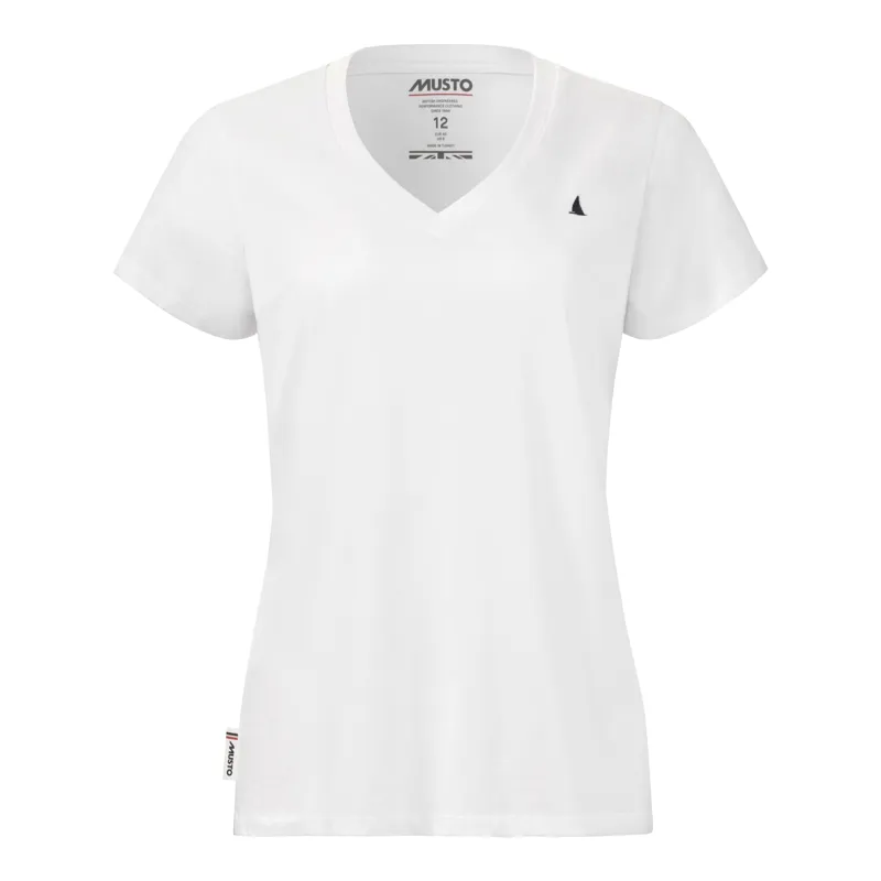 Musto Women's Original V Neck SS Tee - White