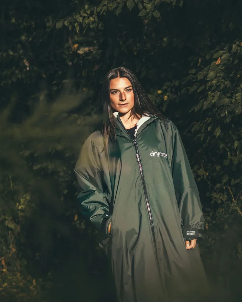 Dryrobe Long Sleeve Dark Green/Nimbus Cloud-13