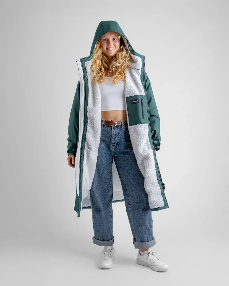 Dryrobe Long Sleeve Dark Green/Nimbus Cloud-2