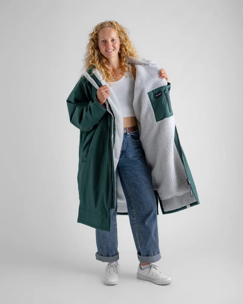 Dryrobe Long Sleeve Dark Green/Nimbus Cloud