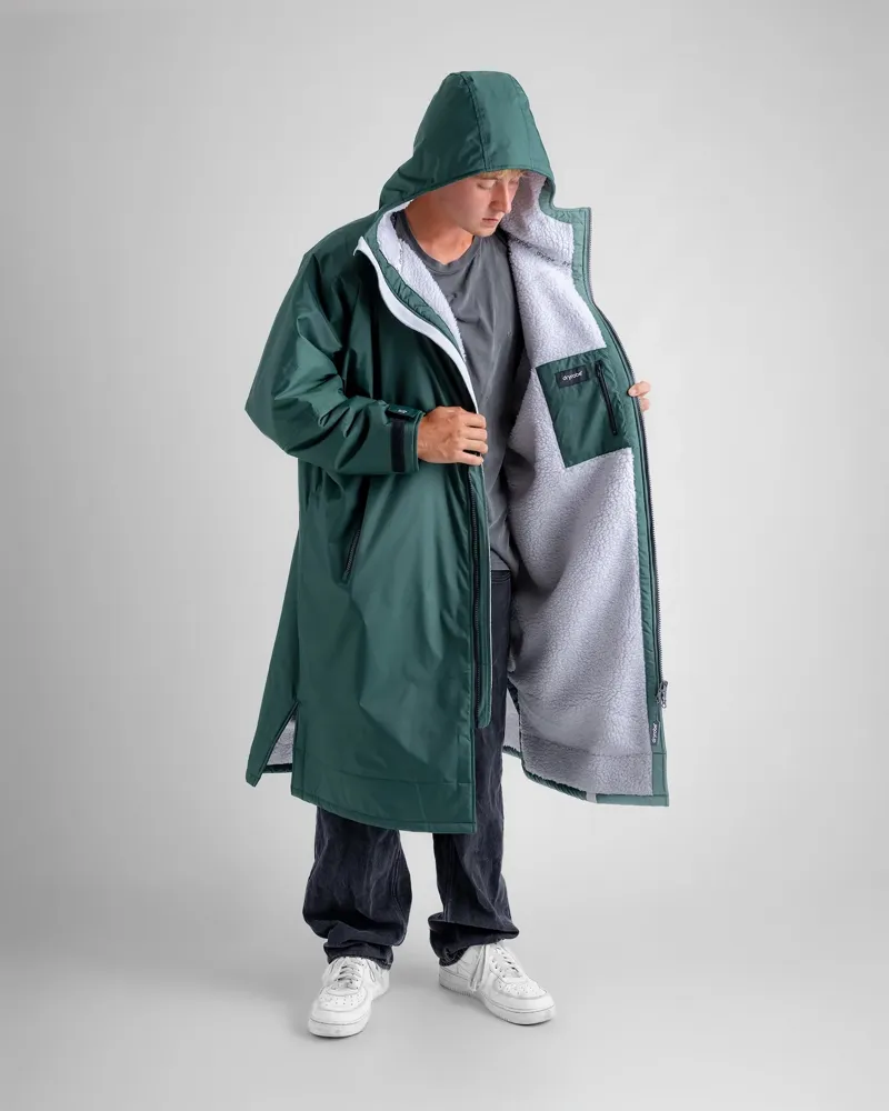 Dryrobe Long Sleeve Dark Green/Nimbus Cloud-4