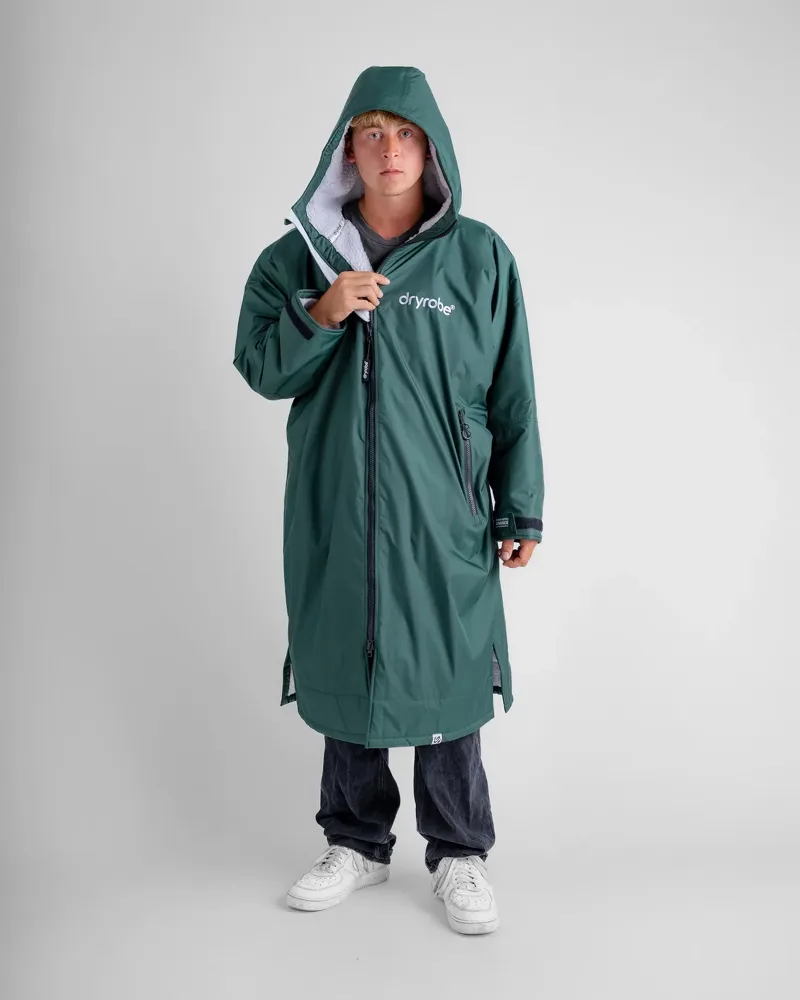 Dryrobe Long Sleeve Dark Green/Nimbus Cloud-6