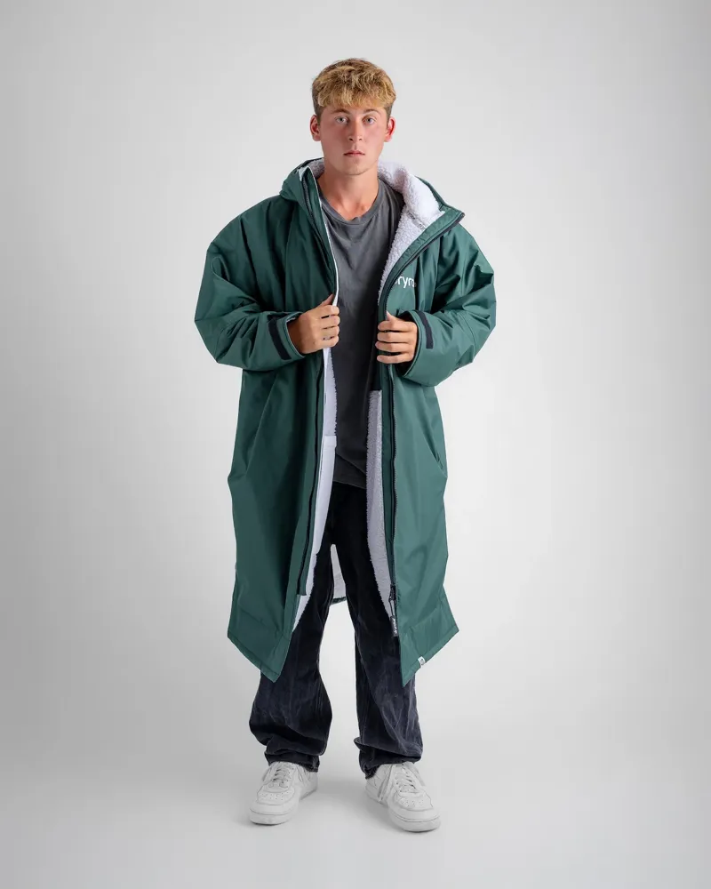 Dryrobe Long Sleeve Dark Green/Nimbus Cloud-7