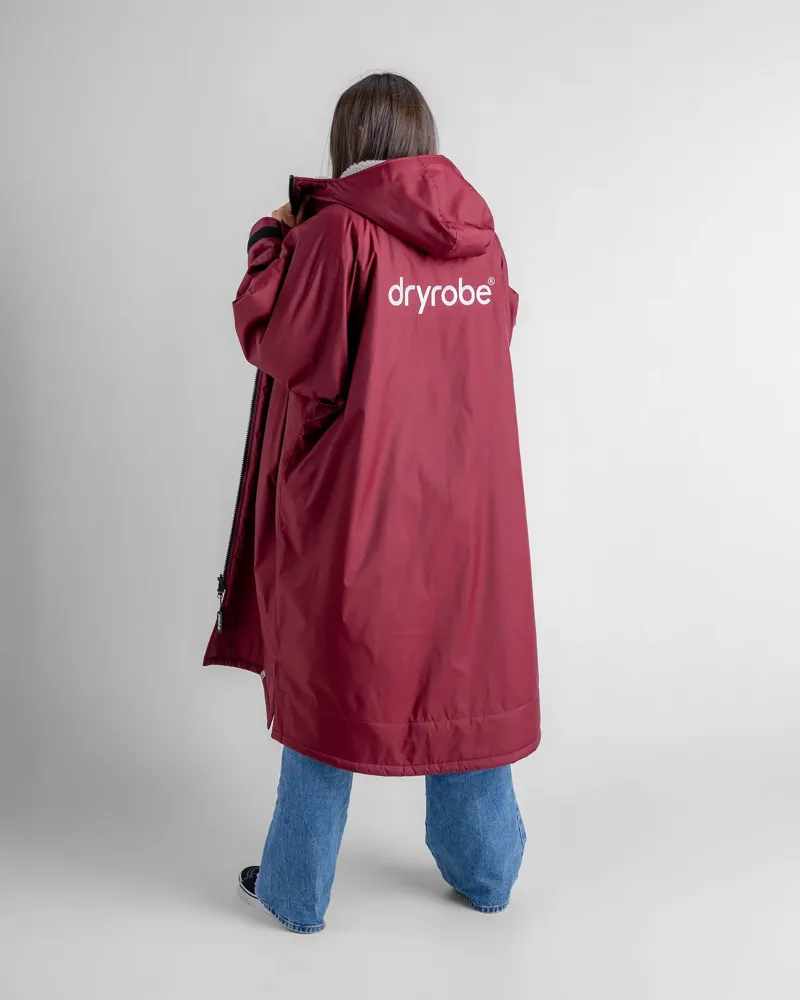 Dryrobe Long Sleeve Burgundy/Silver Grey-6