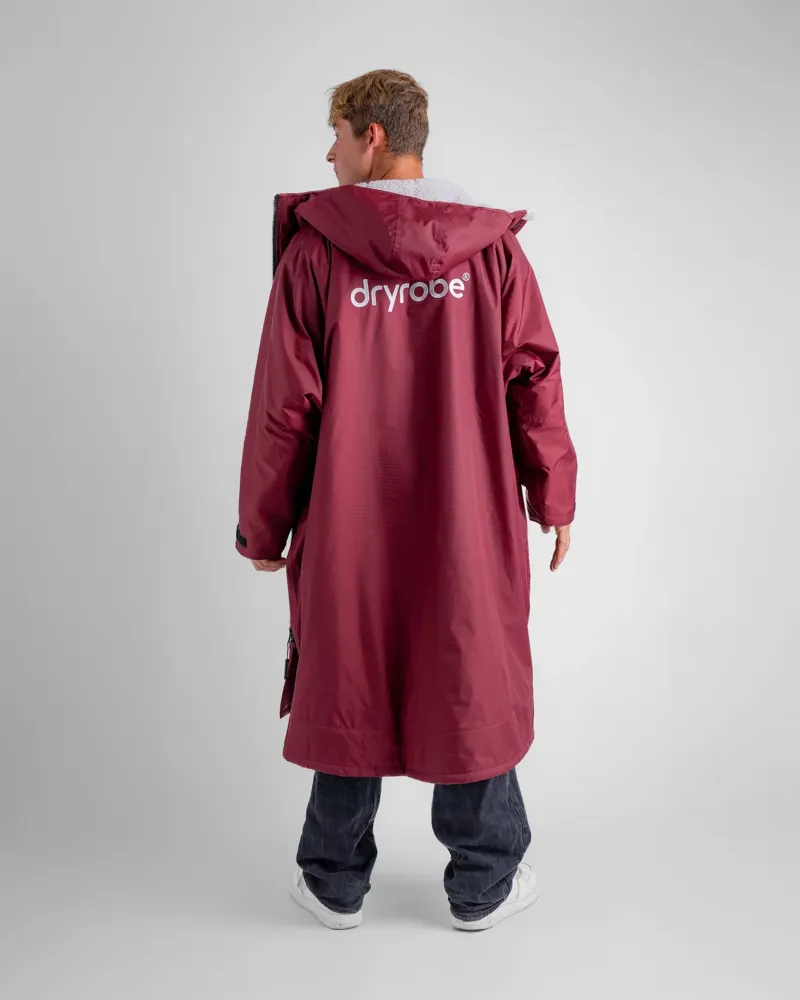Dryrobe Long Sleeve Burgundy/Silver Grey-2