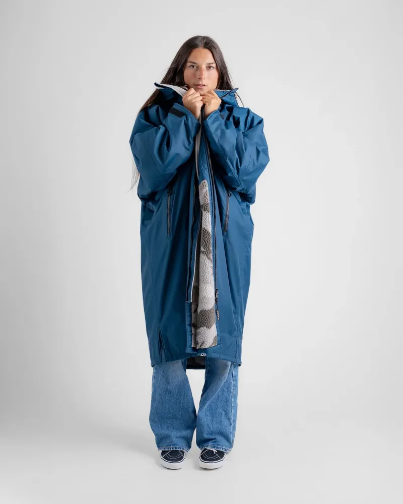 Dryrobe Long Sleeve Deep Sea Blue/ Sand Camo