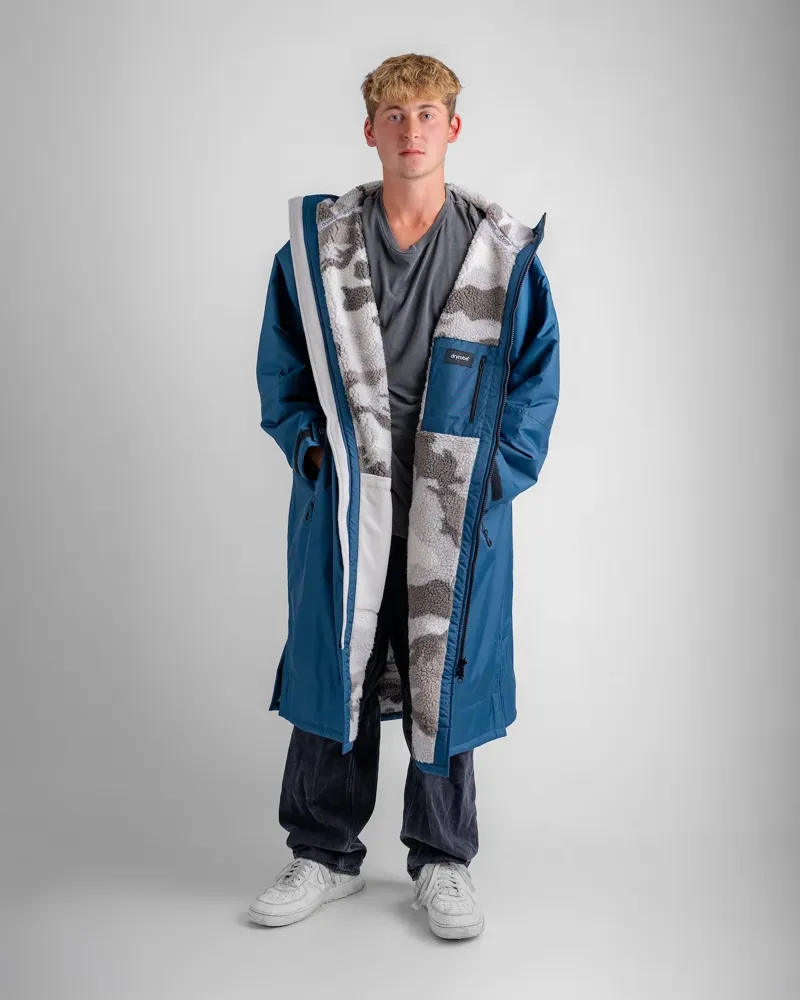 Dryrobe Long Sleeve Deep Sea Blue/ Sand Camo-4