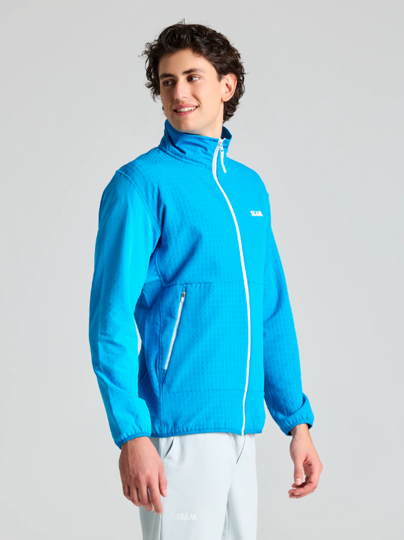 Slam Men's Altura FZ Grid Fleece - Greek Blue-2