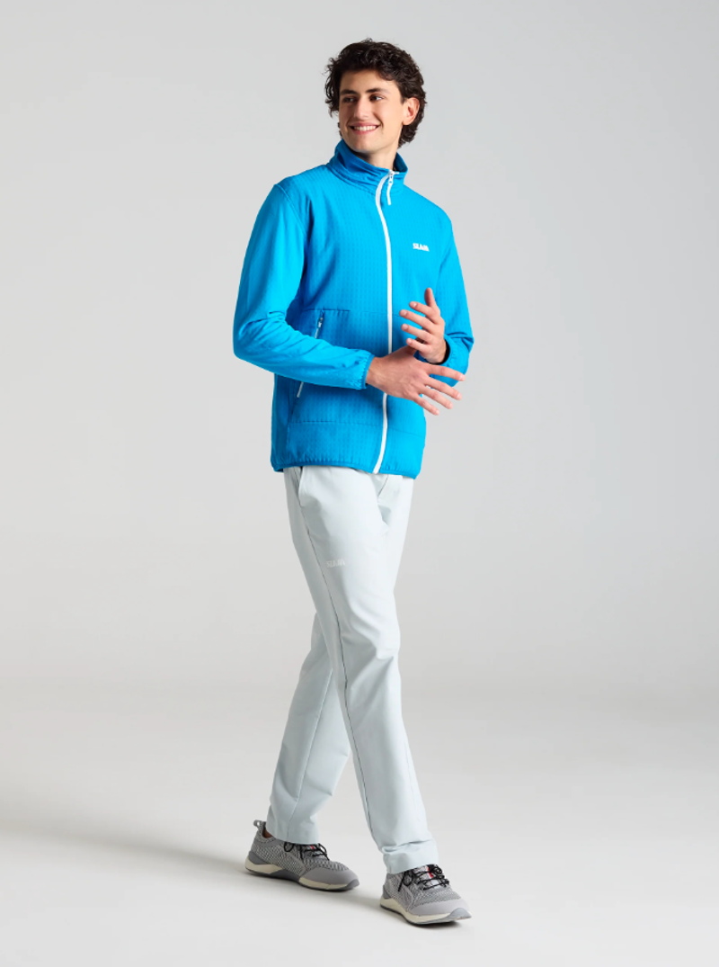 Slam Men's Altura FZ Grid Fleece - Greek Blue-3