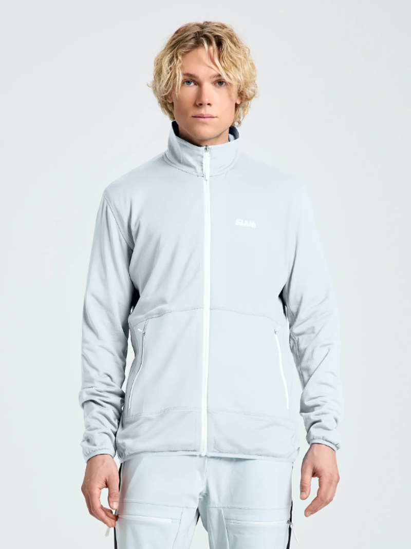 Slam Men's Altura FZ LGT Grid Fleece - Cliff Grey