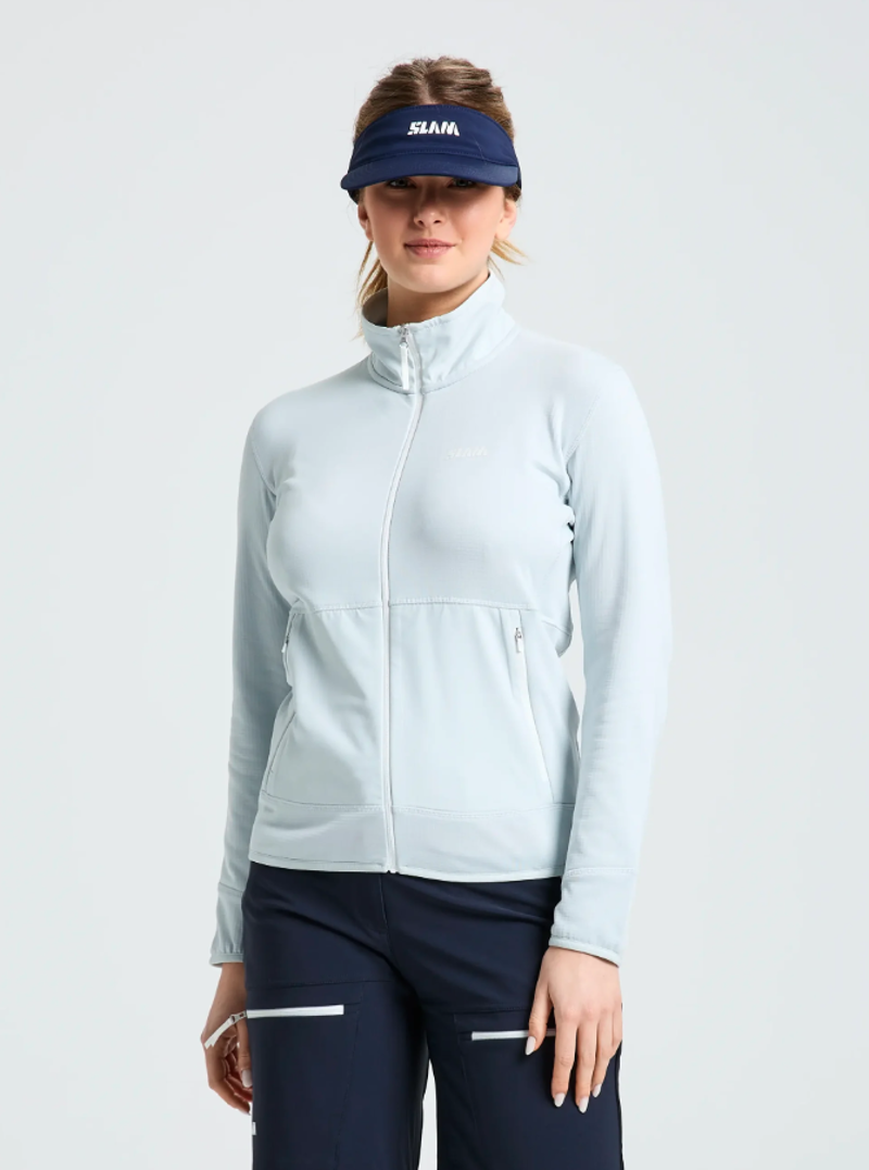 Slam Women's Altura LGT Grid Fleece - Cliff Grey