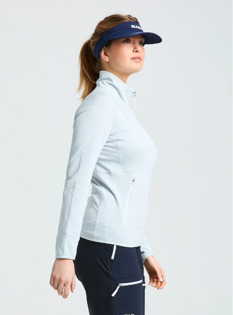 Slam Women's Altura LGT Grid Fleece - Cliff Grey-2