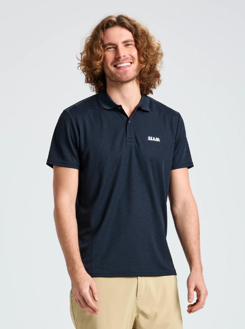 Slam Men's Altura QD Polo SS - Dark Navy