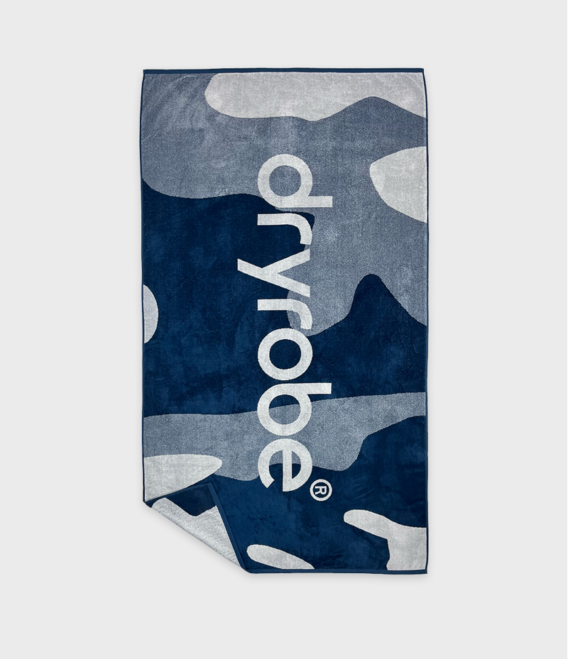 Dryrobe Organic Beach Towel - Blue Black Camo