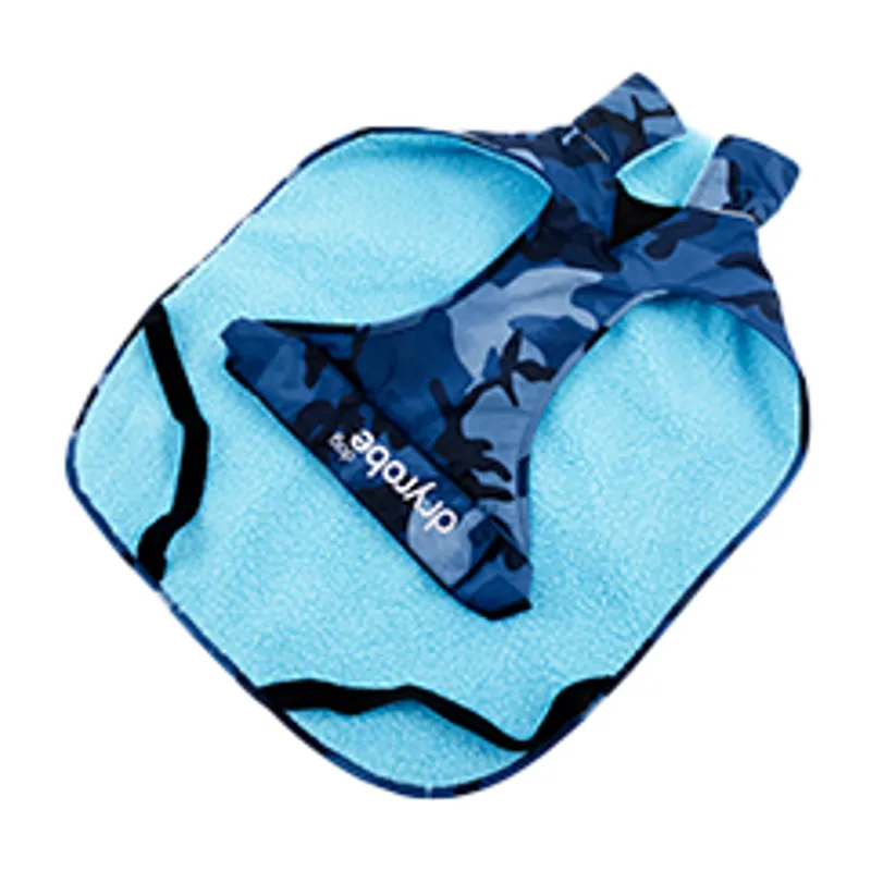 Dryrobe Dog Coat - Blue Camo/Blue-4