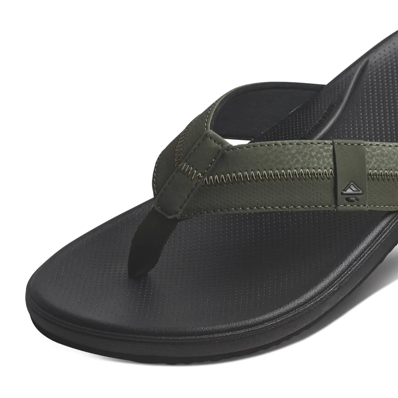 Reef Men's Cushion Phantom 2.0 Flip Flop- Olive/Gum-2