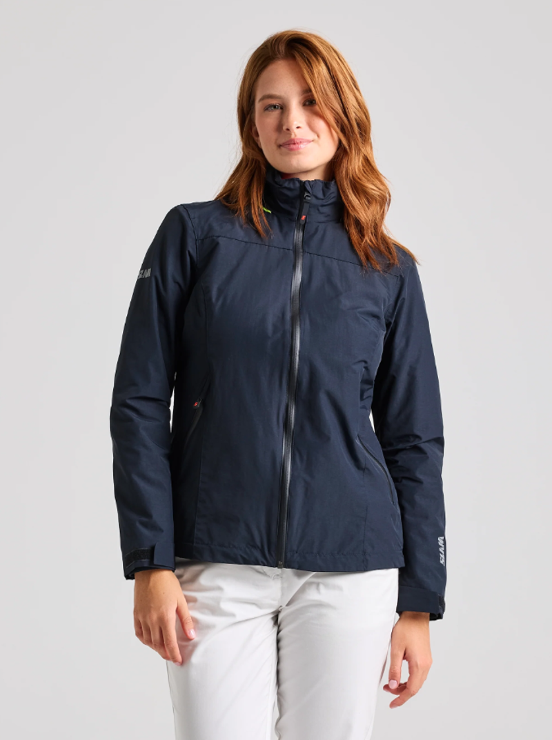 Slam Women's Crew Warm Hooded Jacket - Dark Navy