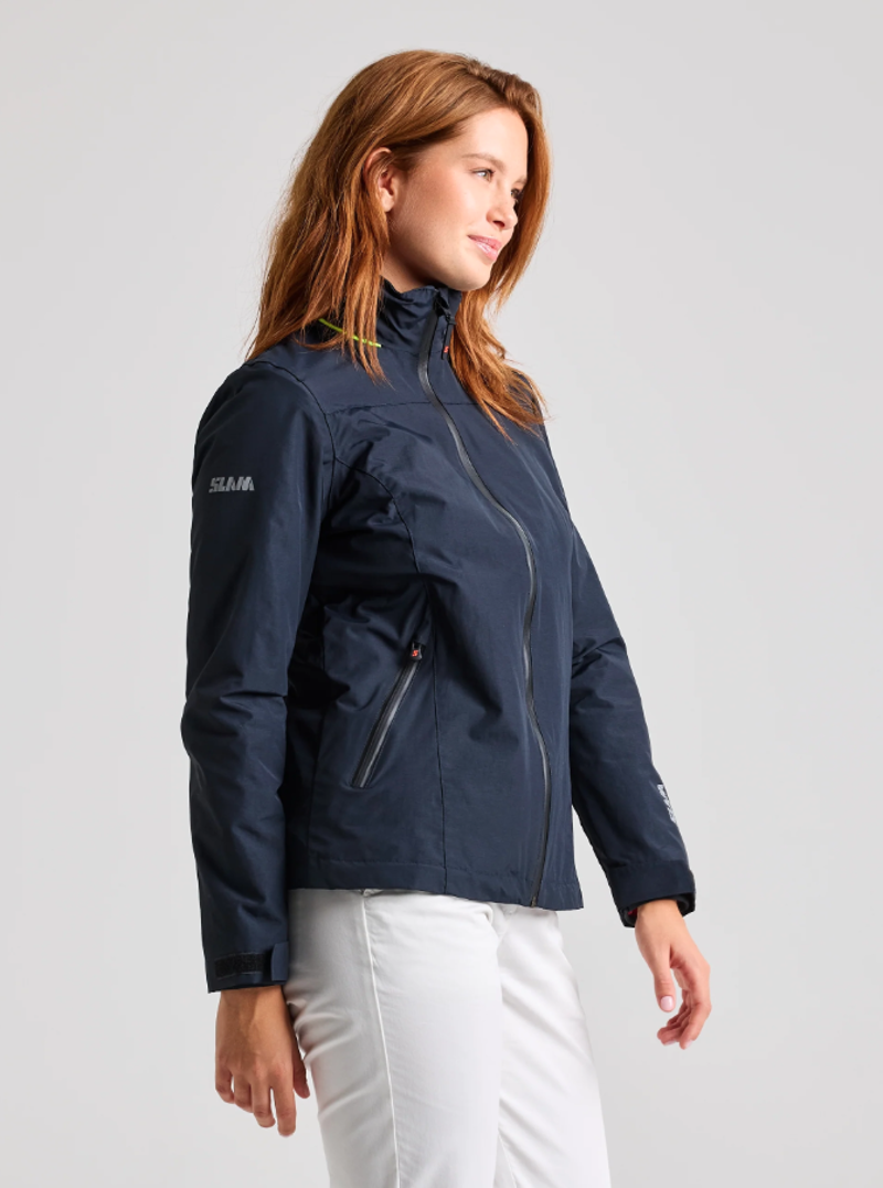 Slam Women's Crew Warm Hooded Jacket - Dark Navy-2