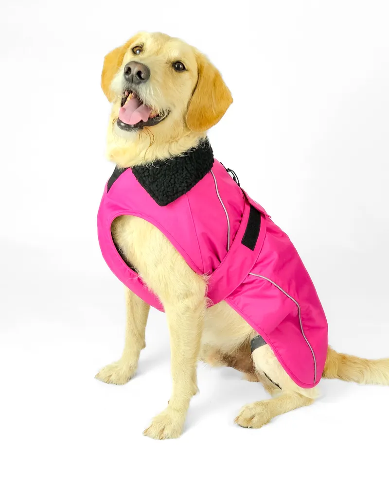 Dryrobe Dog Coat - Pink/Black