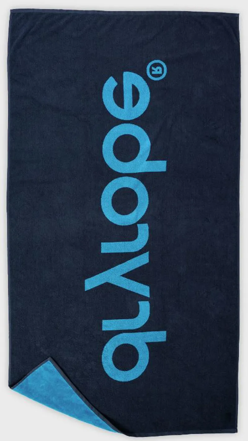 Dryrobe Organic Beach Towel - Blue/Charcoal Grey-1