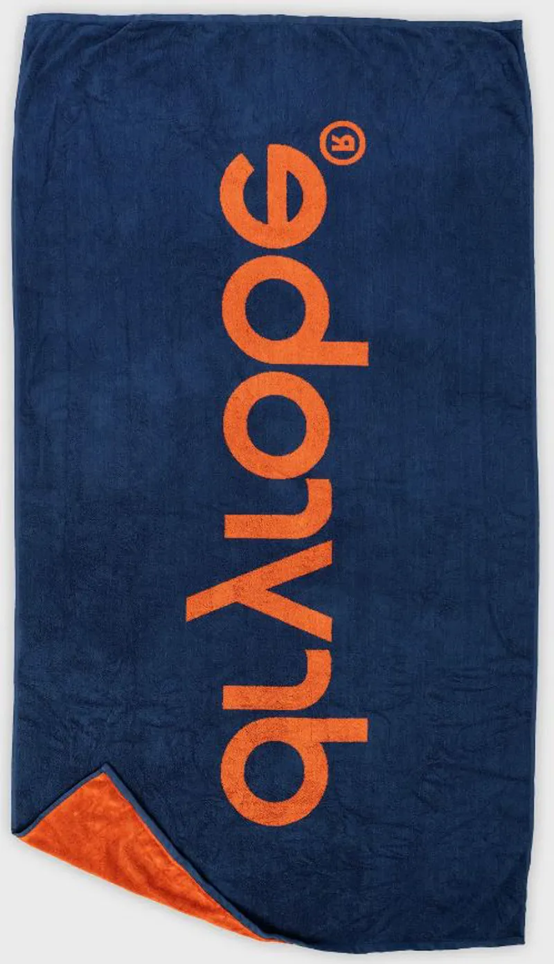 Dryrobe Organic Beach Towel - Orange/Deep Sea Blue-1