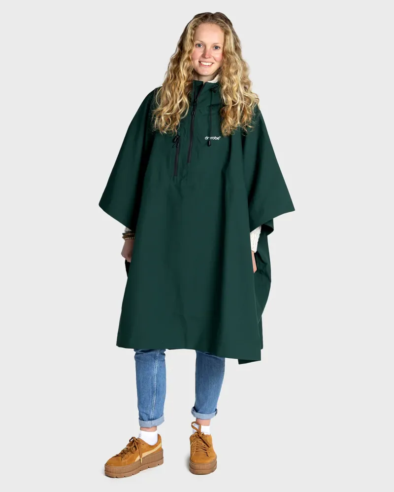 Dryrobe Waterproof Poncho - Dark Green