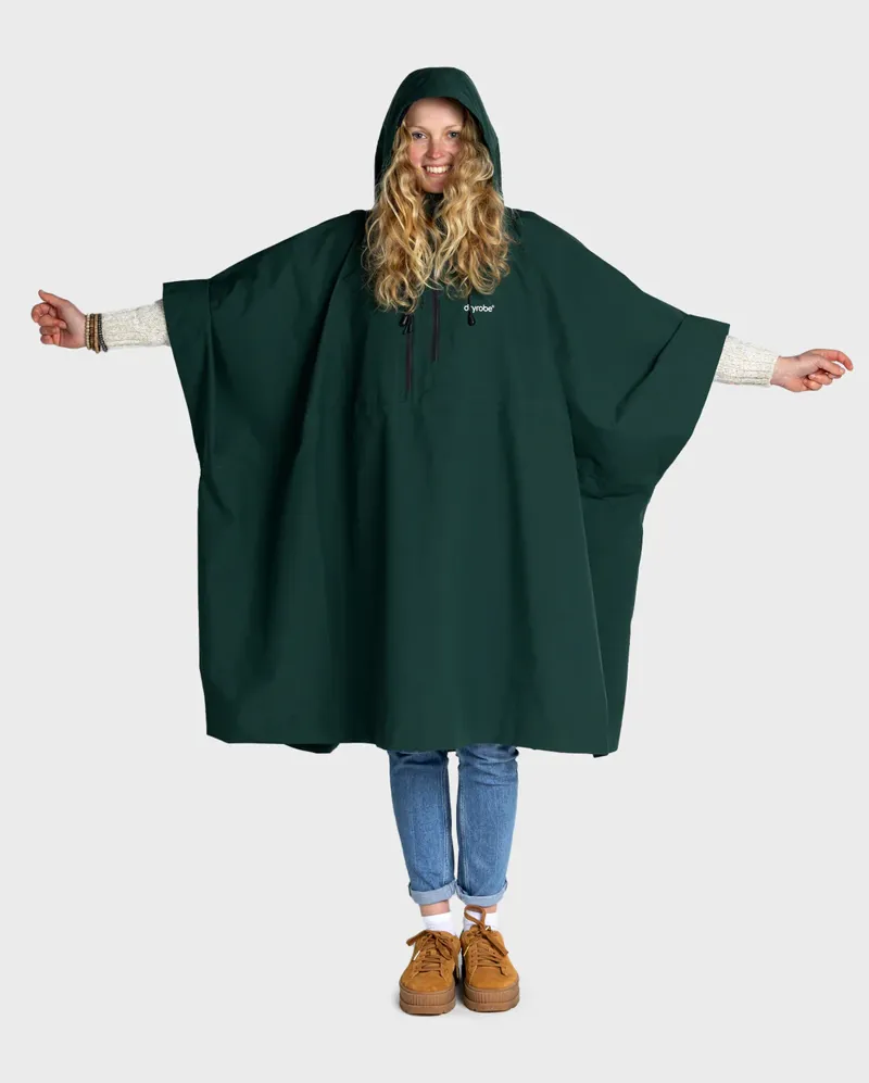 Dryrobe Waterproof Poncho - Dark Green-2