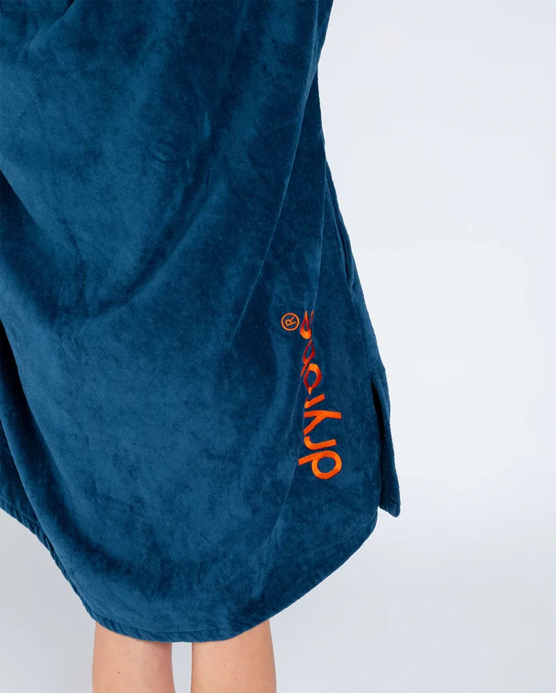 Dryrobe Full Zip Organic Towel Robe - Deep Sea Blue-4