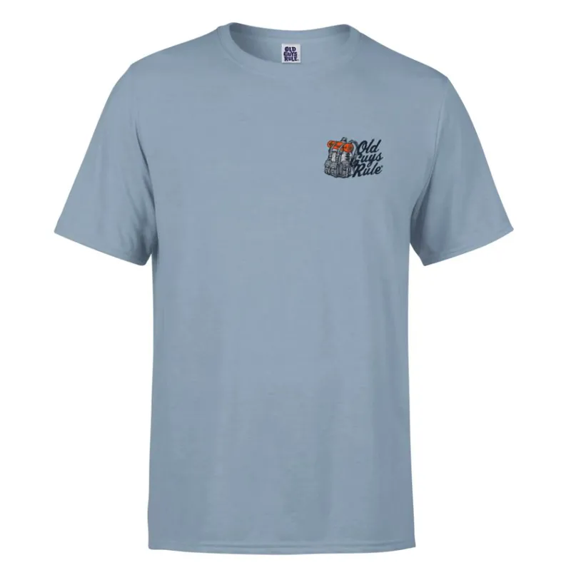 Old Guys Rule Getaway Car SS Tee - Stone Blue-1