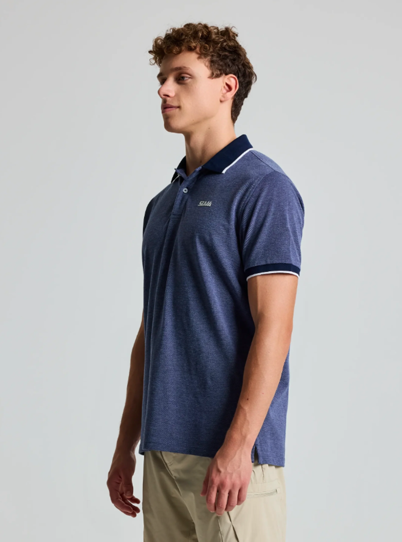 Slam Men's Polo Heba Evo SS - Dark Navy-2