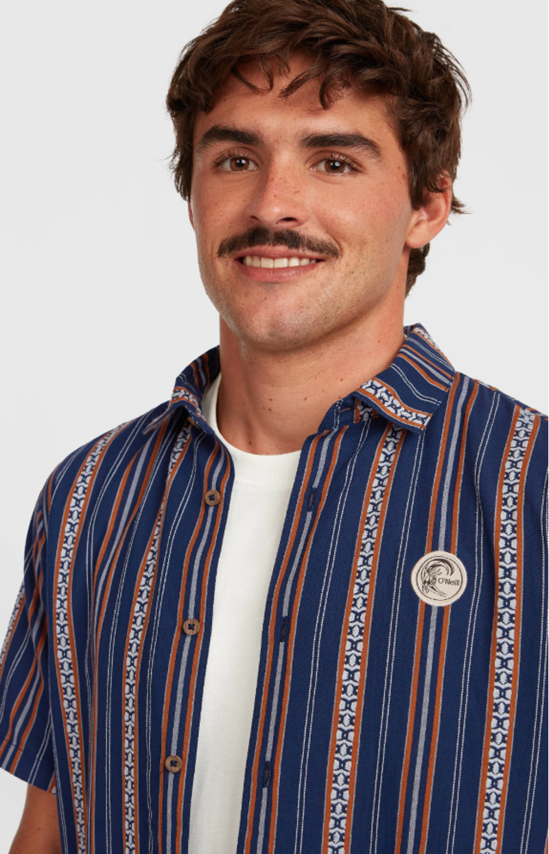 O'Neill Men's O'Riginals Jacquard Shirt - Blue J Stripe-3