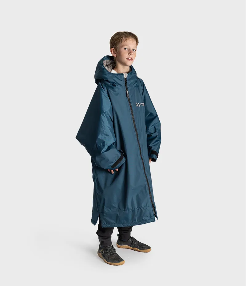 Dryrobe Kids Long Sleeve - Deep Sea Blue/Sand Camo-3