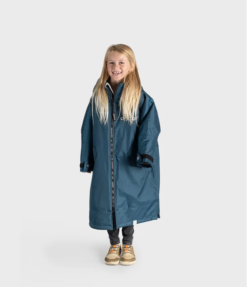 Dryrobe Kids Long Sleeve - Deep Sea Blue/Sand Camo-2