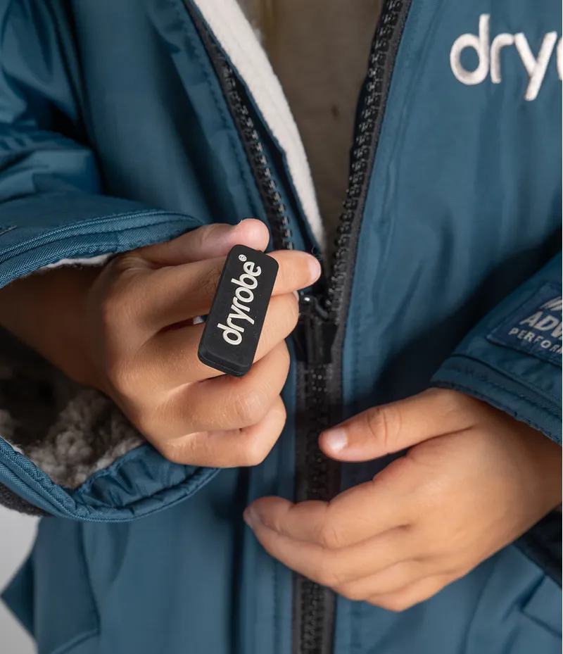 Dryrobe Kids Long Sleeve - Deep Sea Blue/Sand Camo-6