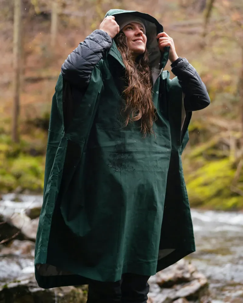 Dryrobe Waterproof Poncho - Dark Green-5