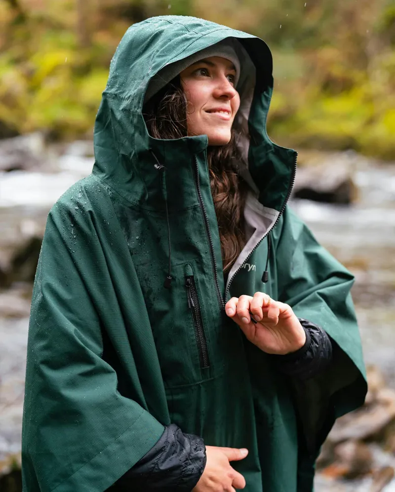 Dryrobe Waterproof Poncho - Dark Green-6