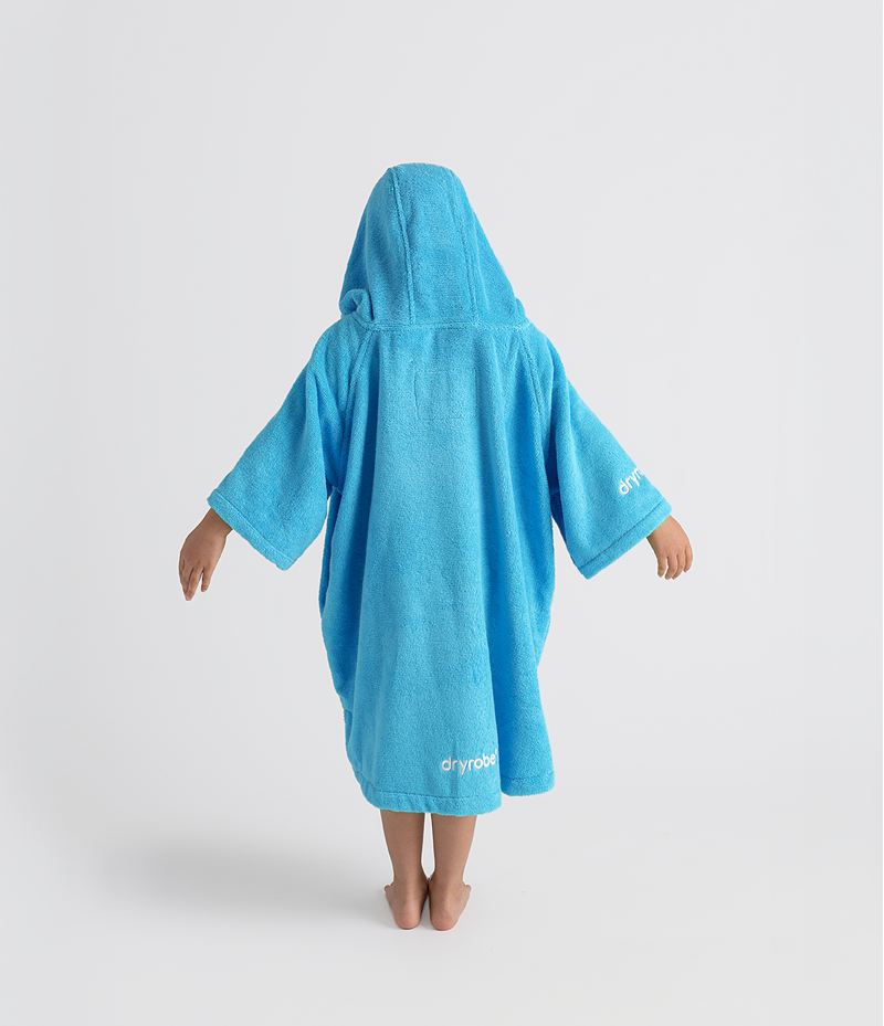 Dryrobe Kids Organic Cotton Towel Robe - Blue-4