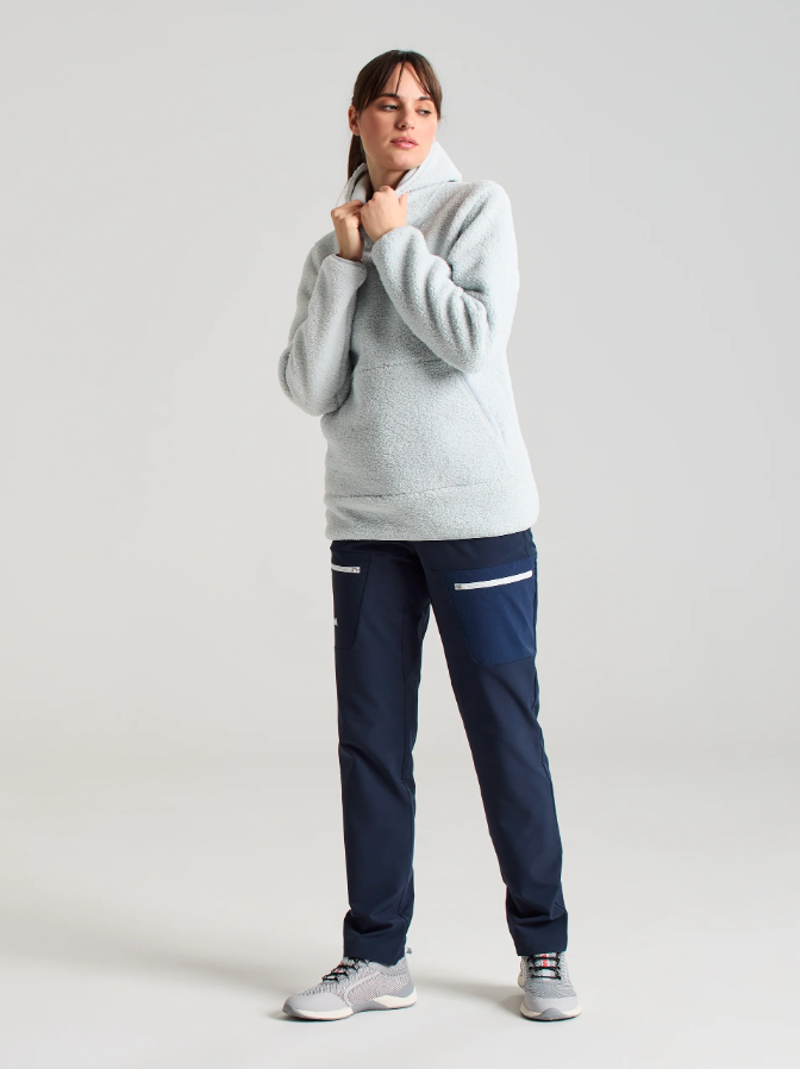 Slam Women's Logo Heavy Hoodie - Cliff Grey-3