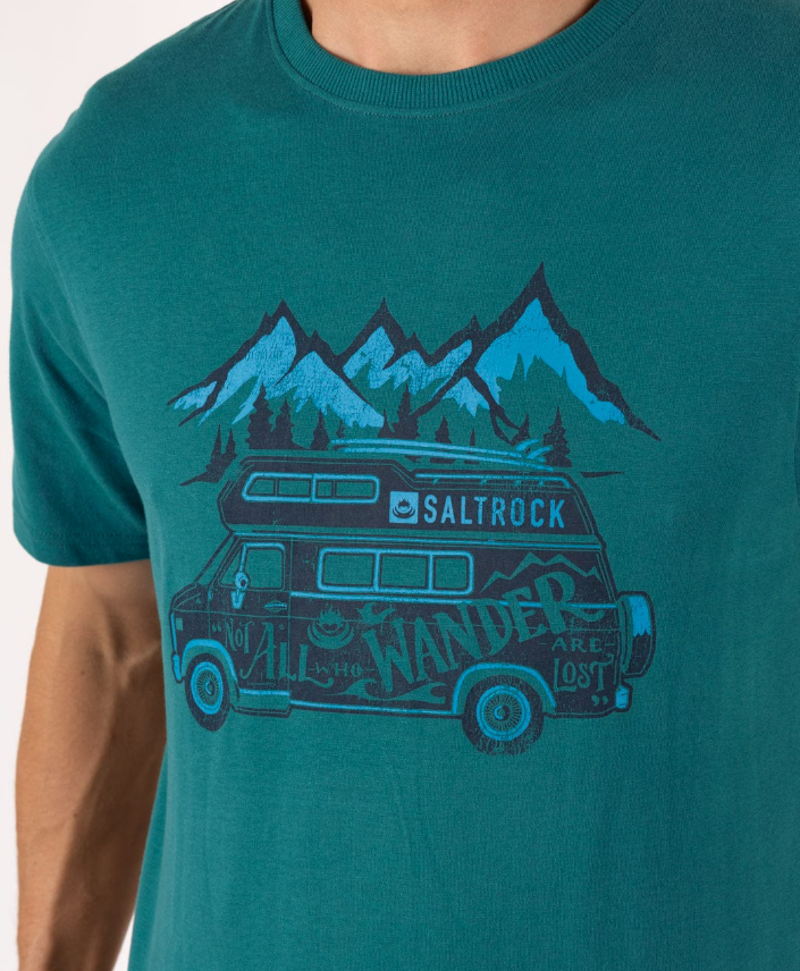Saltrock Men's Lost Van SS Tee - Dark Teal-2
