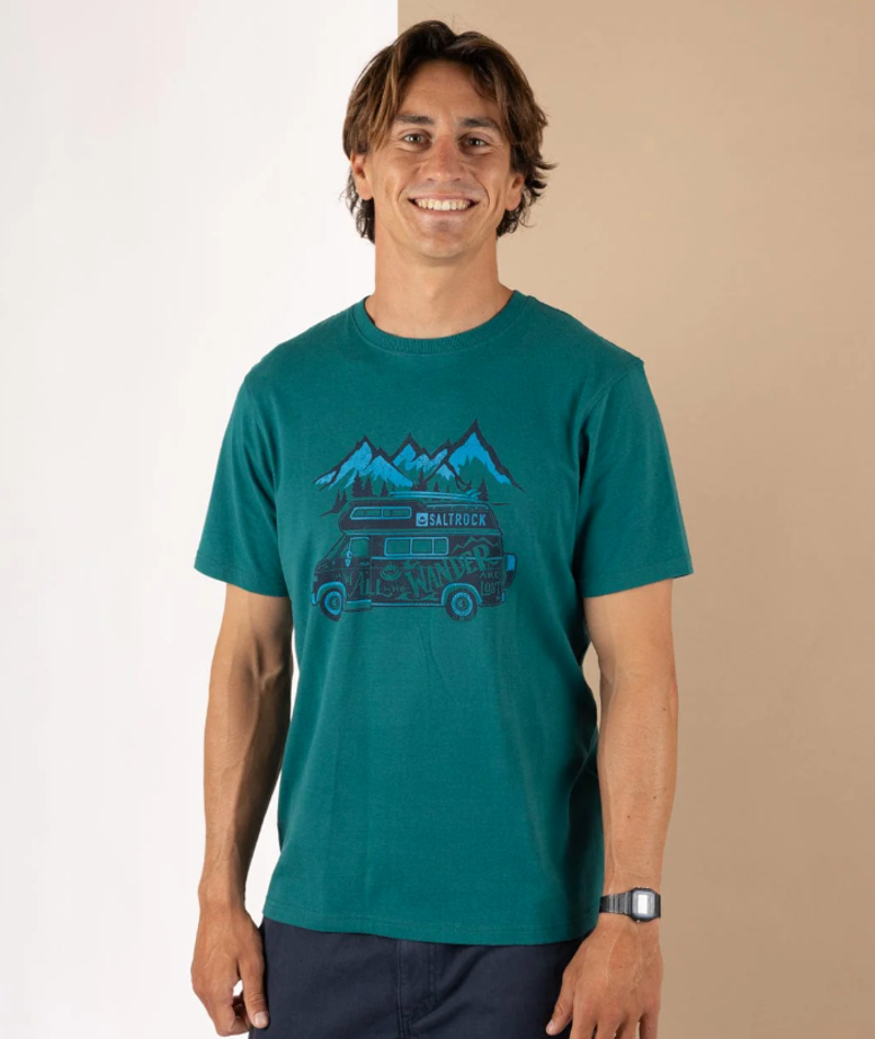 Saltrock Men's Lost Van SS Tee - Dark Teal-3