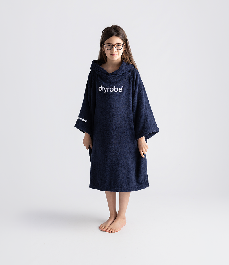 Dryrobe Kids Organic Cotton Towel Robe - Navy