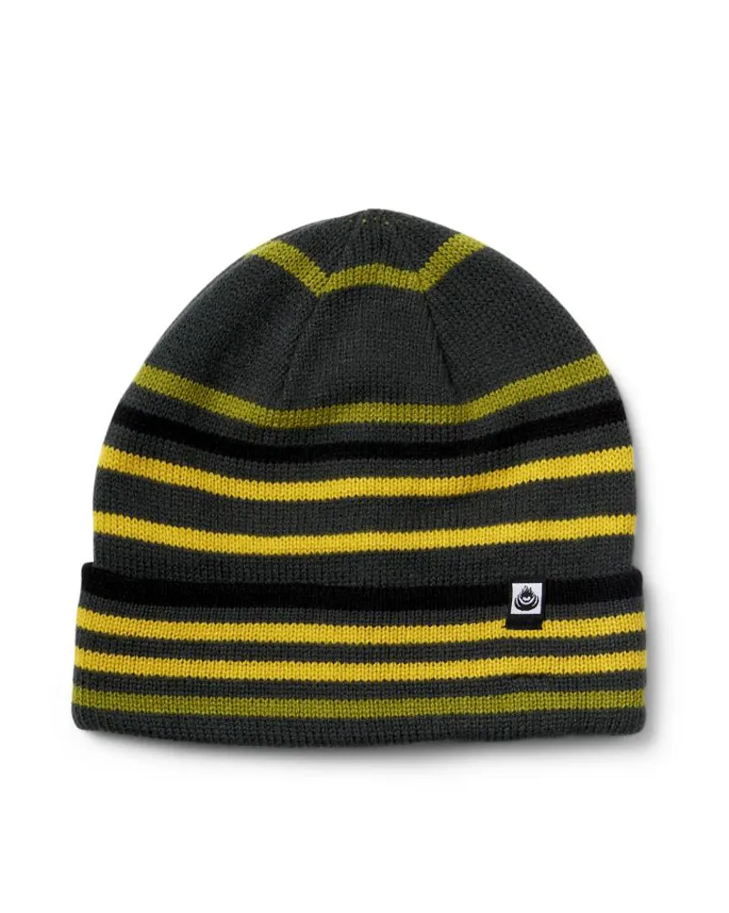 Saltrock OK Stripe Beanie - Dark Grey/Green