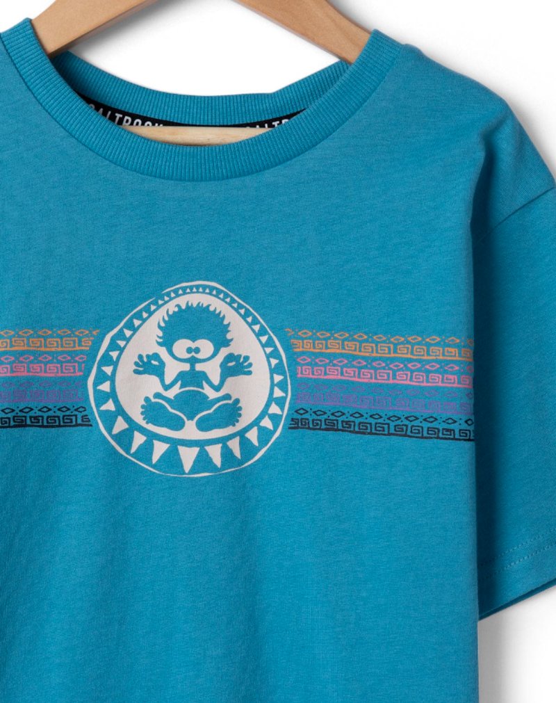 Saltrock Kid's Origin Stripe SS Tee - Bright Blue-2