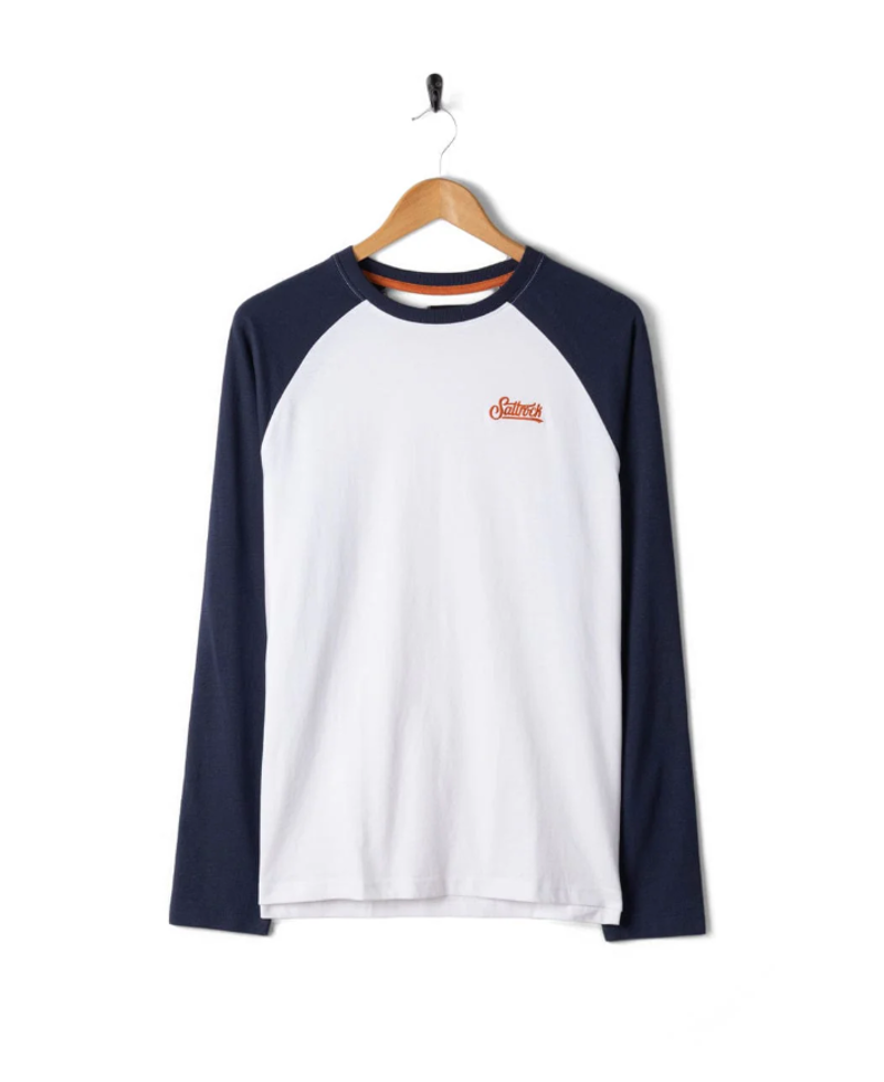 Saltrock Men's Pitcher Embroidered LS Tee - Blue