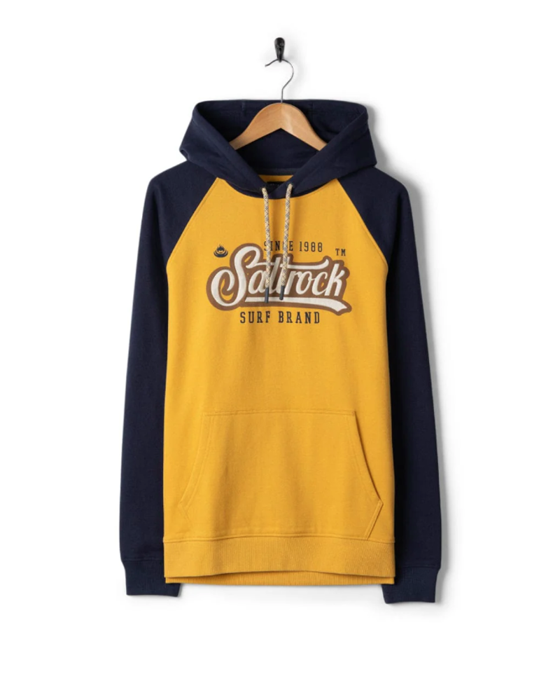 Saltrock Men's Pitcher Raglan Hoodie - Yellow