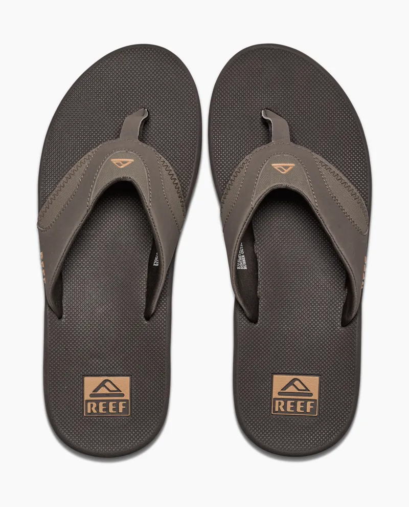 Reef Men's Fanning Flip Flop - Brown/Gum-3