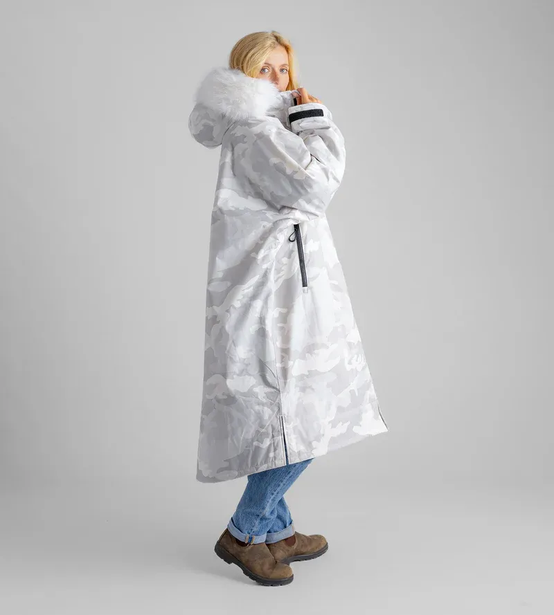 Dryrobe Long Sleeve Alpine White Camo-5