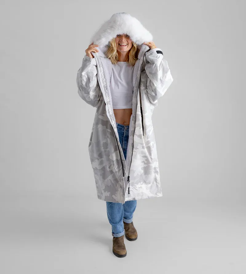 Dryrobe Long Sleeve Alpine White Camo-6