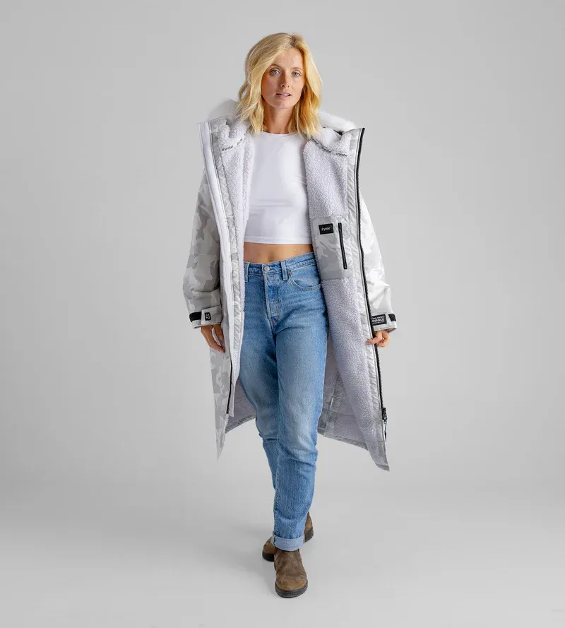 Dryrobe Long Sleeve Alpine White Camo-7