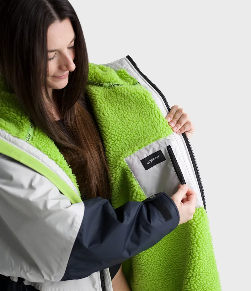 Dryrobe Long Sleeve Anthracite/Lime-4